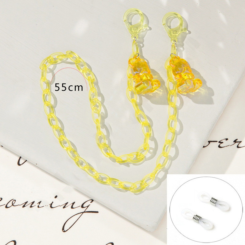 新しいトレンドのダイスカラフルアクリルグラスチェーン、女性用 - Sunglass Retainer Cord のレビューと価格