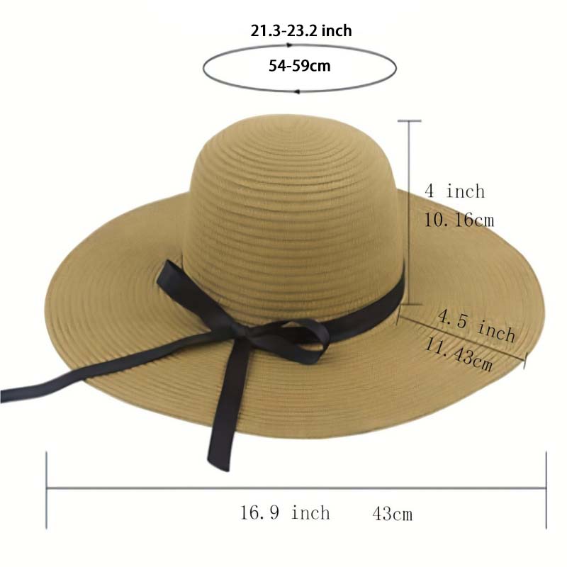 パナマシンプルな夏のビーチハットカジュアル女性フラットつばち - Bucket Hat Straw のレビューと価格